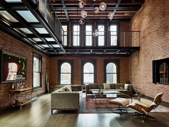 Индустриальный пентхаус в районе TriBeCa