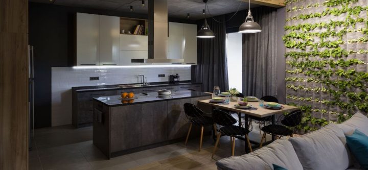 QDRO-terraced house – Кухня-гостиная